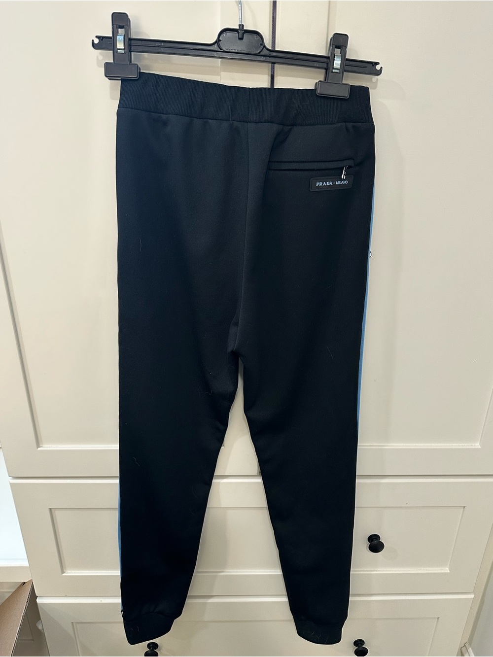 Prada Black Drawstring Track Pants with White Label - Picture 2 of 9